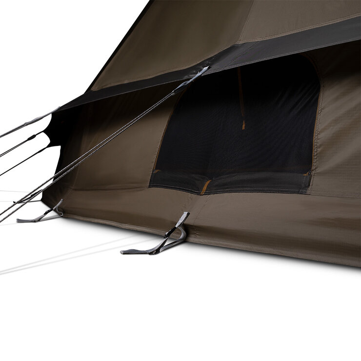 Studio image showing the base of the tent