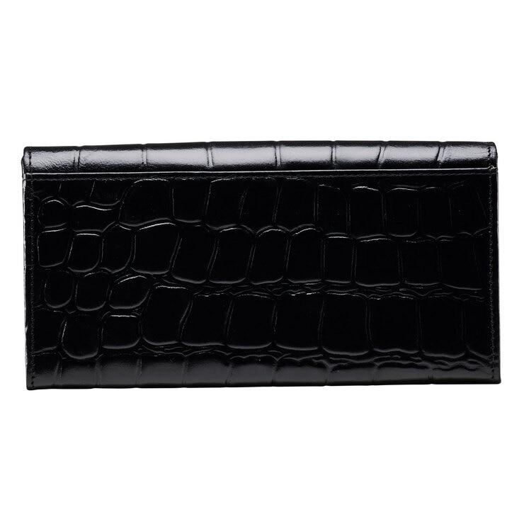 Osprey London Julia Croc Leather Women's Purse, Black with Gift Box Osprey London Julia Croc Leather Women's Purse, Black with Gift Box