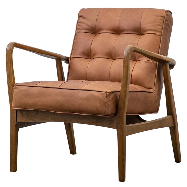 Gallery Humber Vintage Brown Leather Armchair Gallery Humber Vintage Brown Leather Armchair
