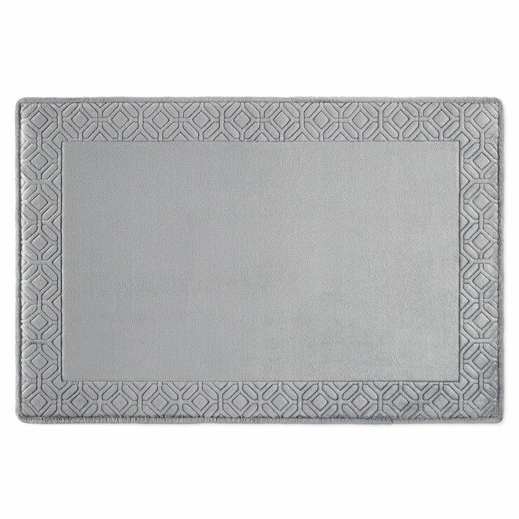 Paramount Memory Foam Plush Bath Mat in Grey, 61 x 91 cm