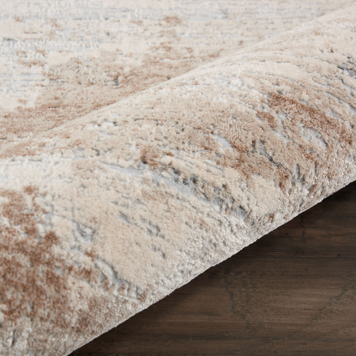 Rustic Textures Blended Beige Runner Rug
