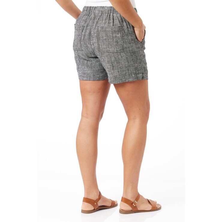 Briggs Ladies Linen Short in Black