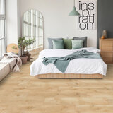 Lifestyle image of flooring in bedroom setting