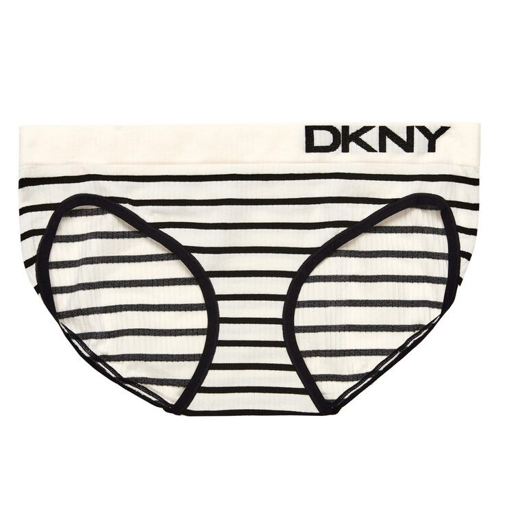 DKNY Women's Seamless Rib Knit 4 Pack Bikini Brief in Pink/Nude, Extra Large