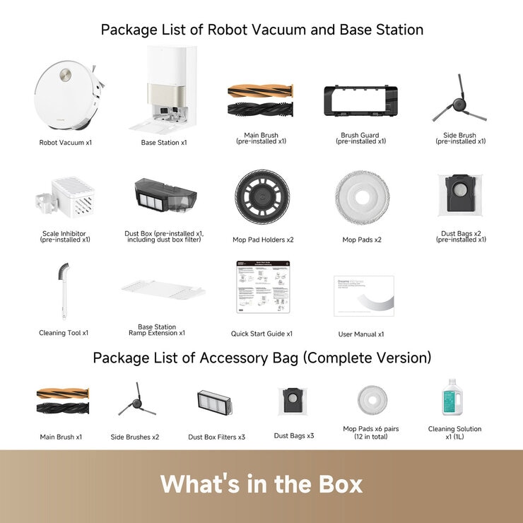 Dreame X50 Ultra Complete Accessories
