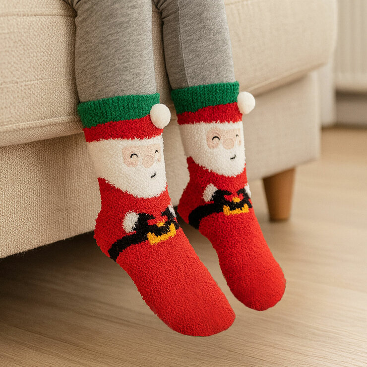 Totes Toastie Kids Socks, 4 Pack in Christmas