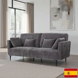 MOONAP Monroe Dark Grey Fabric 3 Seater Sofa MOONAP Monroe Dark Grey Fabric 3 Seater Sofa