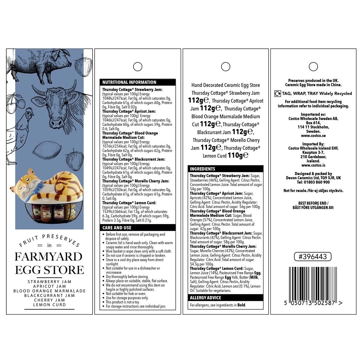 Farmyard Egg Store with Fruit Preserves in 4 Designs