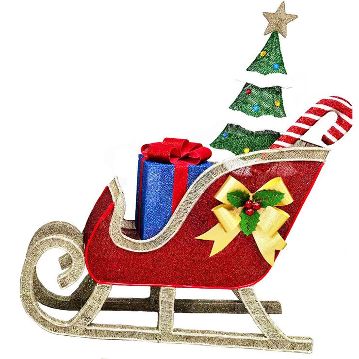 6 ft (182cm) Pre-Lit 3D Deer & Sleigh with 675 LED Lights 6 ft (182cm) Pre-Lit 3D Deer & Sleigh with 675 LED Lights