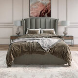 Furmanac Isabella Grey Velvet Ottoman Bed Frame