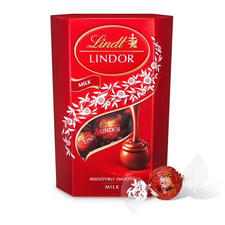 Lindt Lindor Milk Chocolate and Salted Caramel Chocolate Truffles, 4 x 200g