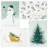 Hallmark Hand Crafted Christmas Card Assortment: Let It Snow - 40 Pack