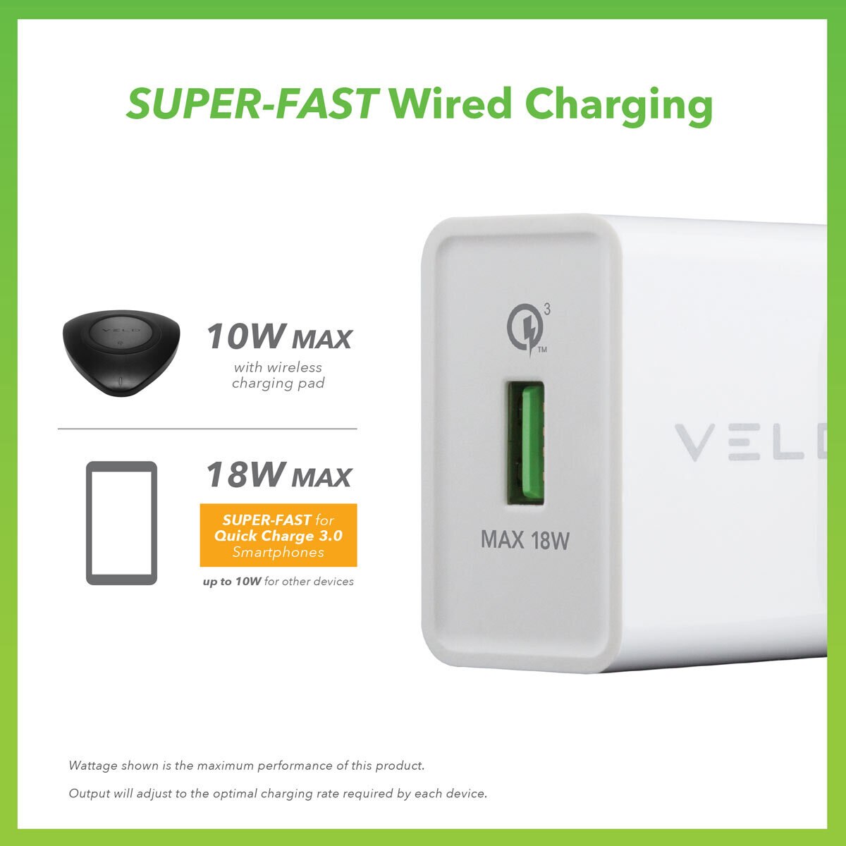 Buy Veld Wireless Charging Pad with Super Fast USB Wall Charger at Costco.co.uk