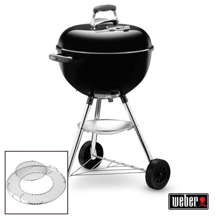 Weber 47cm Charcoal Kettle Barbecue + Gourmet Barbecue System Grate | Costco UK