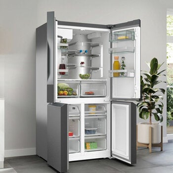 Neff KM3963XE0G, Plumbed Multidoor Fridge Freezer, E Rated in Brushed Black Steel