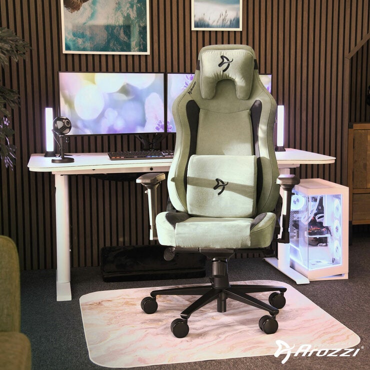 Arozzi Vernazza SuperSoft™ Fabric Gaming Chair, Green Arozzi Vernazza SuperSoft™ Fabric Gaming Chair, Green