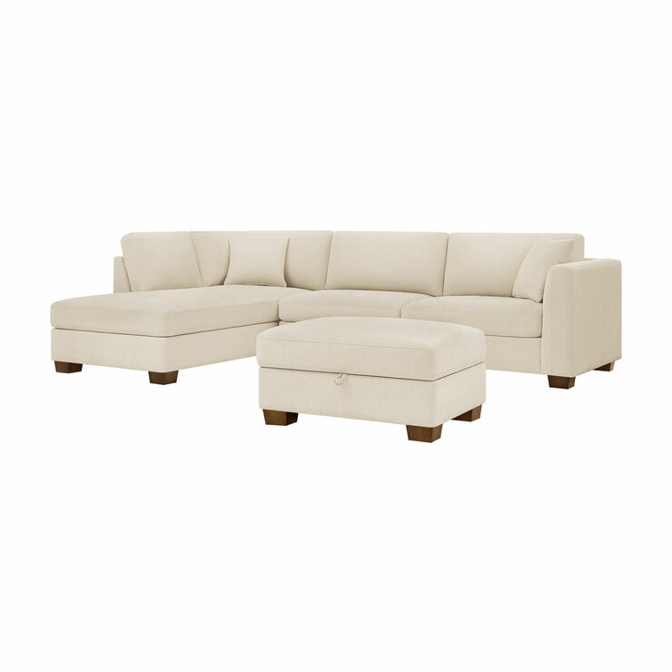 Thomasville Walsen Cream,  Left Hand Facing_White Background