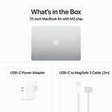 Apple MacBook Air 2023, Apple M2 Chip, 8GB RAM, 256GB SSD, 15.3 Inch in Silver, MQKR3B/A