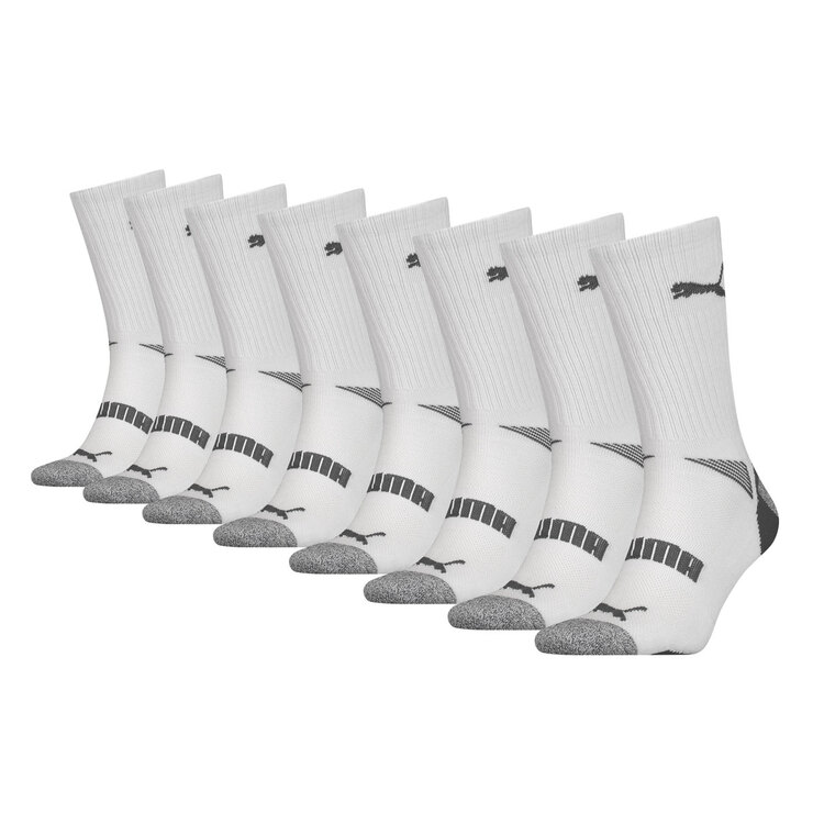 Puma Men's Crew Socks, 8 Pack in White 
