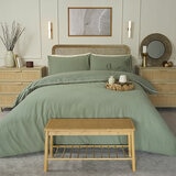 Belledorm Avantika Sage Cotton Bedding Set in 4 Sizes