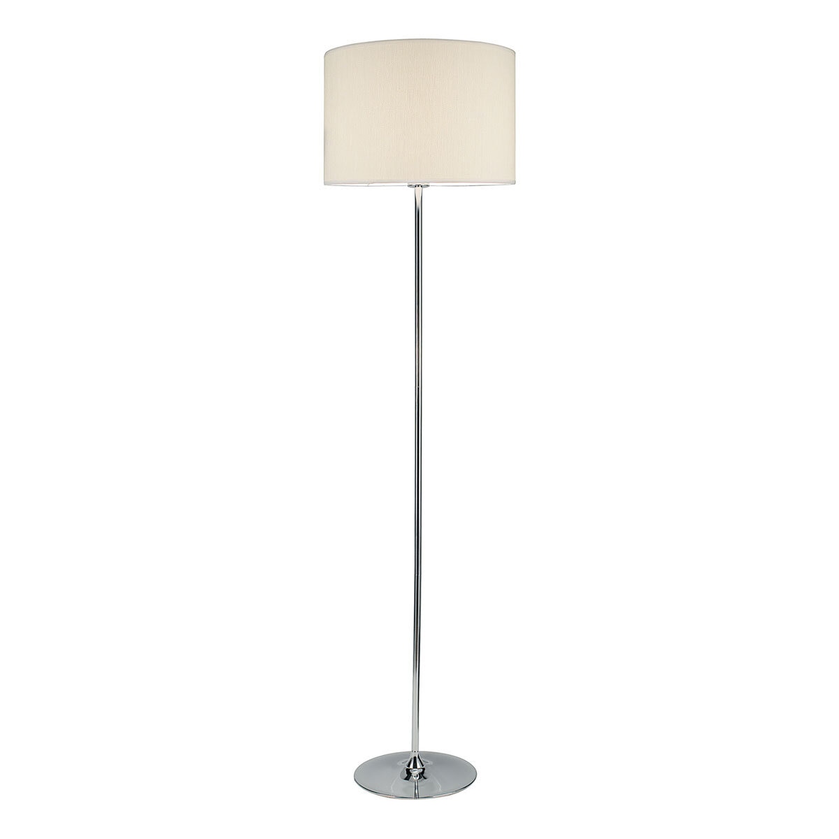 Delta Polished Chrome Floor Lamp with Shade