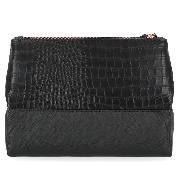 Tahari Toiletry Bag in Black Suede