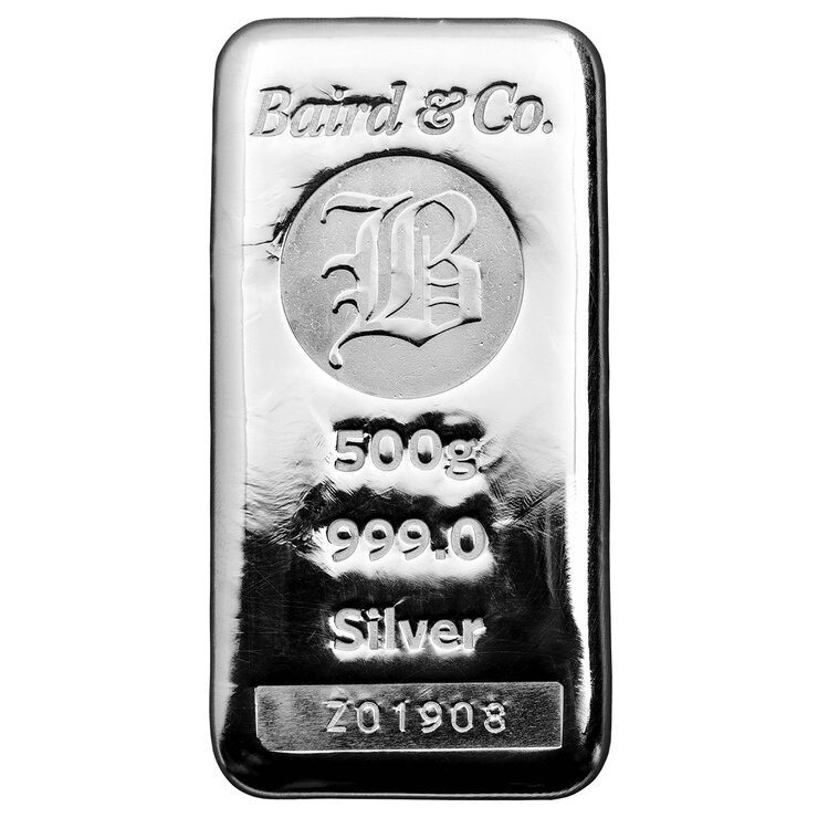 500g Silver Cast Bar 500g Silver Cast Bar