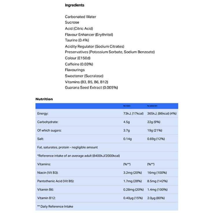 Nutritional Information Nutritional Information