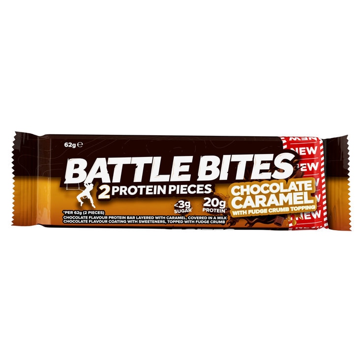 Battle Bites Chocolate Caramel Protein Pieces, 24 x 62g Costco UK