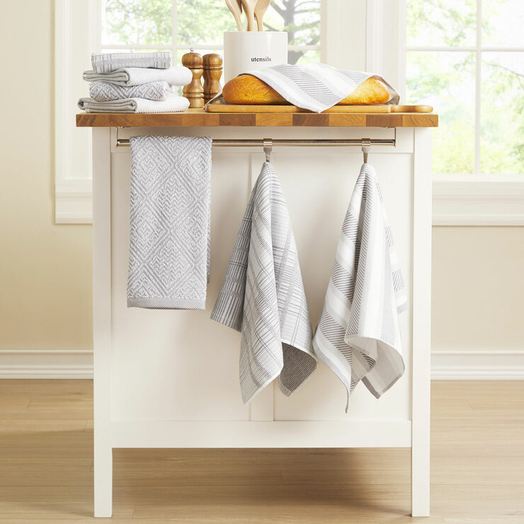 Town & Country Organic Grey Kitchen Towels, 8 Pack Town & Country Organic Grey Kitchen Towels, 8 Pack
