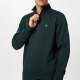 Jack Wills Men's Barchester 1/4 Zip Sweatshirt in Slate Green