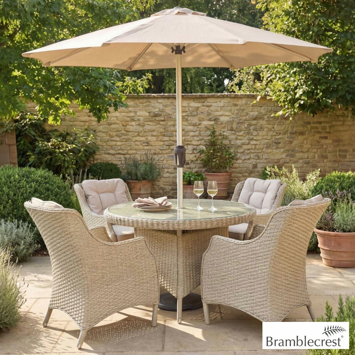 Bramblecrest Woodchester 5 Piece Patio Dining Set Bramblecrest Woodchester 5 Piece Patio Dining Set