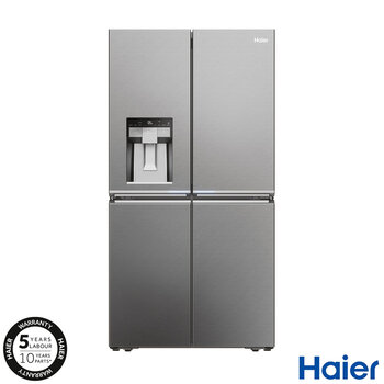 Haier Series 7 HCR7918EIMP, Multidoor Fridge Freezer, E Rated in Platinum Inox