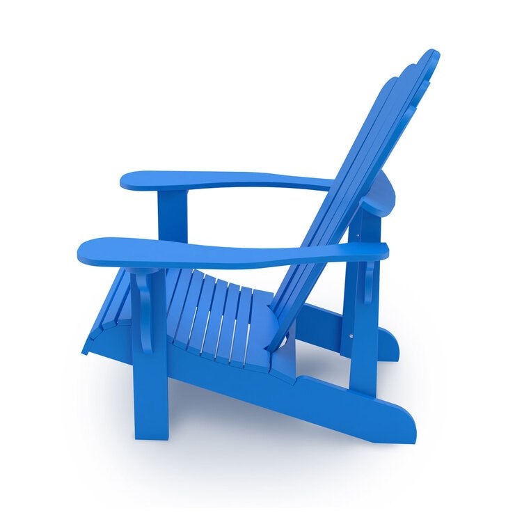 Leisure Line Adirondack Faux Wood Garden Chair in Blue