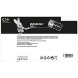 image of back  of duracell c packaging