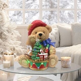 1.1ft (33cm) Teddy Bear with Drum with 14 LED Lights
