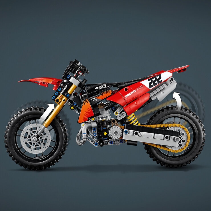LEGO Technic Ducati Desmo450 MX Factory Motorcycle - Model 42238 (10+ Years) LEGO Technic Ducati Desmo450 MX Factory Motorcycle - Model 42238 (10+ Years)
