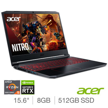 Buy Acer Nitro 5, AMD Ryzen 5, 8GB RAM, 512GB SSD, 15.6 Inch, NVIDIA GeForce RTX 3060, Gaming Laptop, NH.QBCEK.005 at costco.co.uk