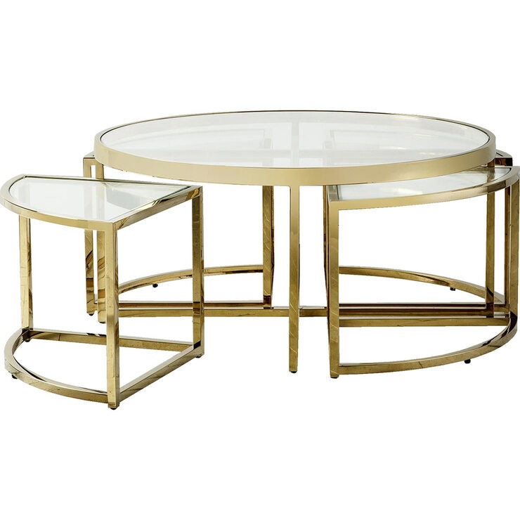 Gallery Moresco Coffee Table Nest, Gold Costco UK