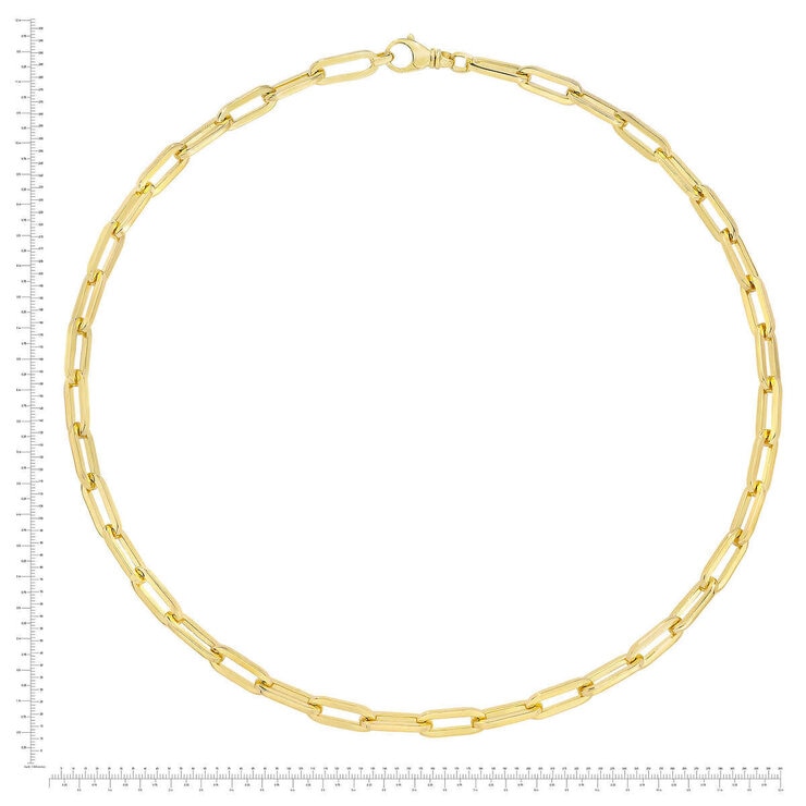 14kt Yellow Gold Paperclip 24" Necklace