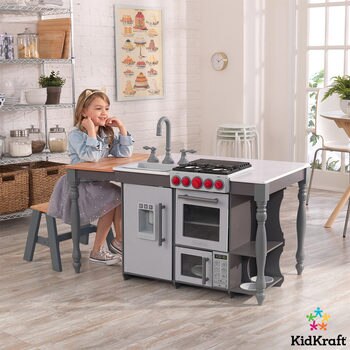 Kitchens Accessories Kidkraft Chef S Cook N Create Island Kitchen With Ez Kraft Assembly