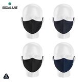 Social Lab Triple Layer Men's Reusable Face Masks, 4 Pack