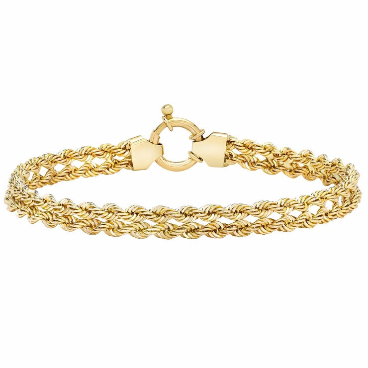 14ct Yellow Gold Double Rope Bracelet 14ct Yellow Gold Double Rope Bracelet