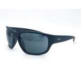 Ray-Ban Matte Black Sunglasses with Blue Lenses RB 4300 601SR5