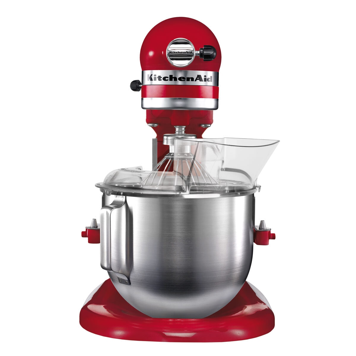 Front Profile KitchenAid Heavy Duty Red with bowl