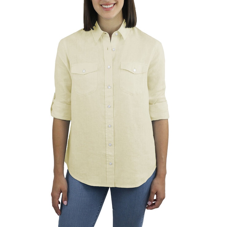 Jachs Ladies Linen Long Sleeve Shirt Jachs Ladies Linen Long Sleeve Shirt