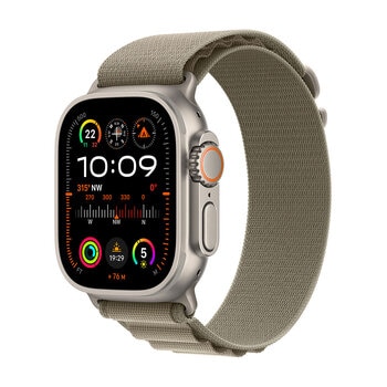 Apple Watch Ultra 2 GPS + Cellular, 49mm Titanium Case with Olive Alpine Loop