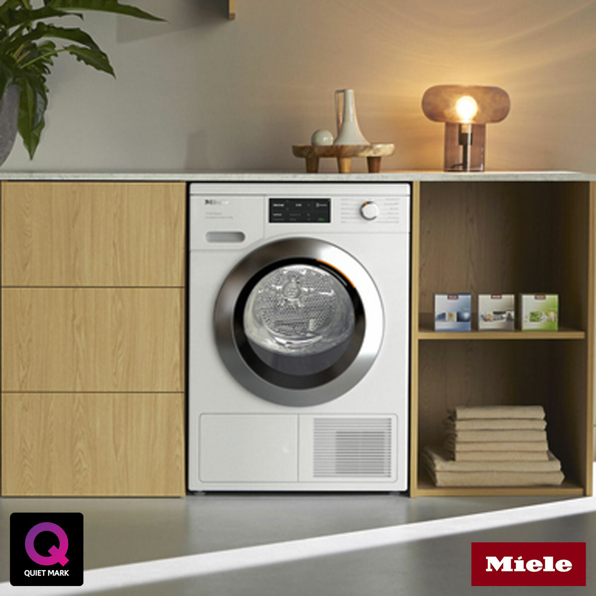 Miele TEL785 WP 9kg Heat Pump Tumble Dryer, A+++ Rated With EcoSpeed in Lotus White