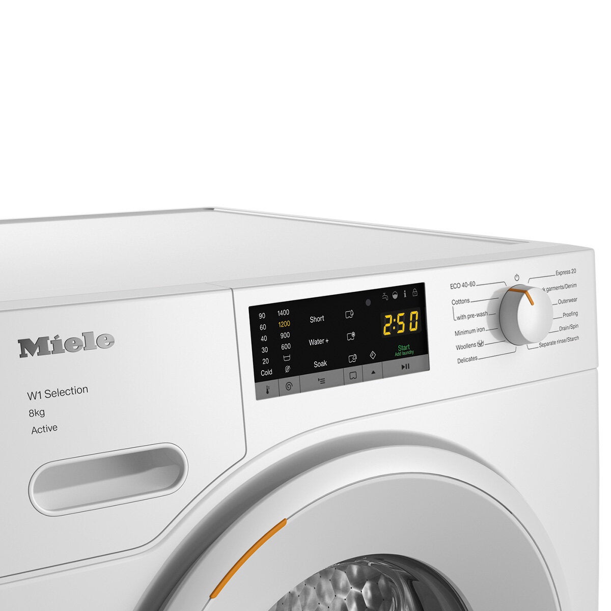 Miele WSA123 WCS, 8kg Washing Machine, A Rated in White Miele WSA123 WCS, 8kg Washing Machine, A Rated in White
