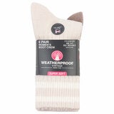 Weatherproof Women's Boot Sock, 6 Pack in Black, Mauve & Grey